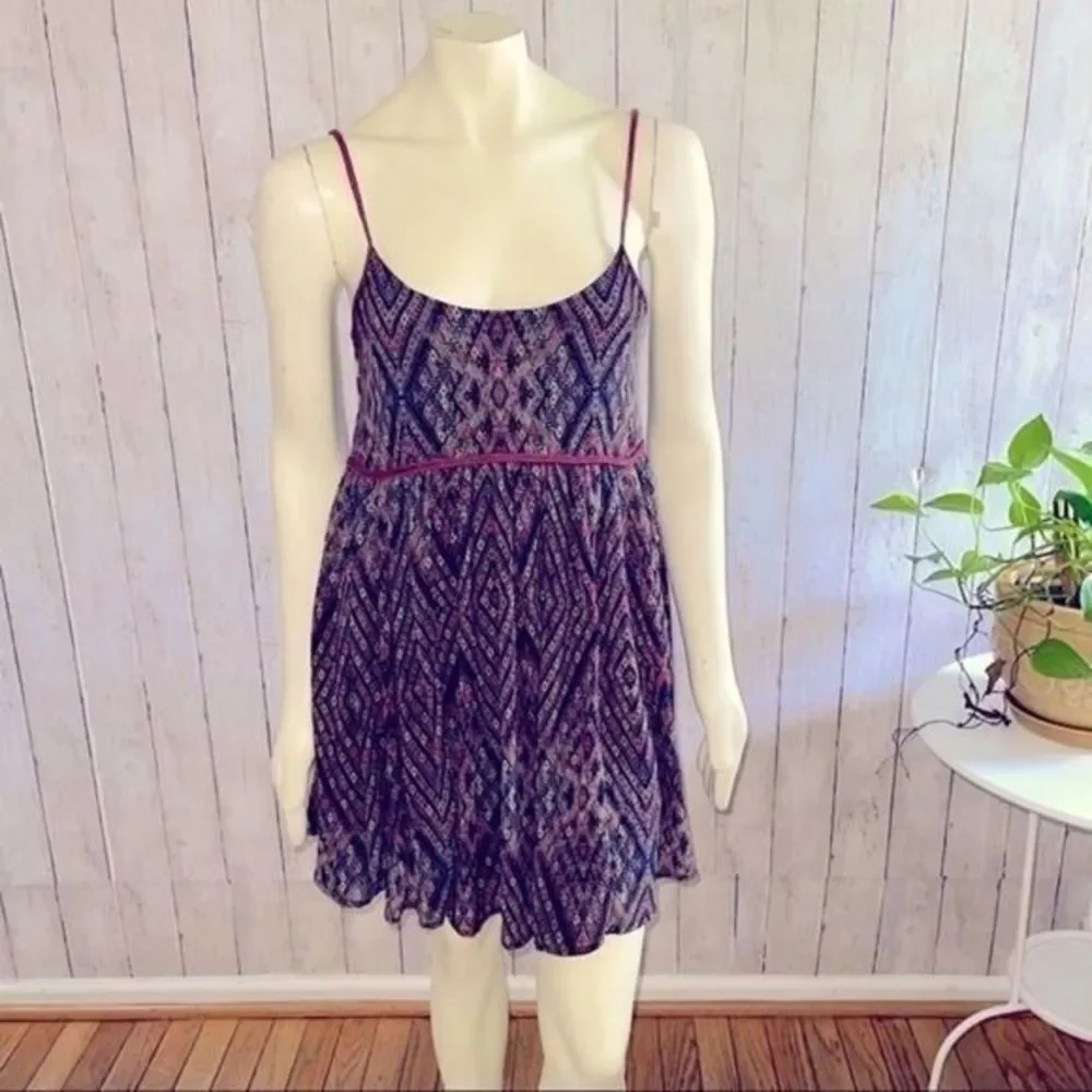 Free People Periscope In The Sky Tribal Mini Dress